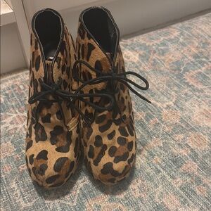 Leopard Print Ankle Boots